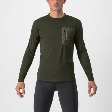 Castelli Unlimited Merino fietsshirt lange mouw groen heren