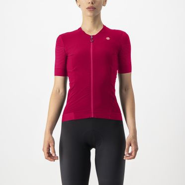 Castelli Premio fietsshirt korte mouw rood dames 