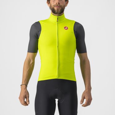 Castelli Pro thermal mid fietsvest mouwloos geel/groen heren 