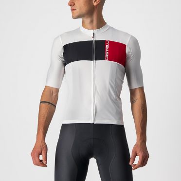 Castelli Prologo 7 fietsshirt korte mouw wit heren 