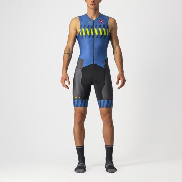 Castelli Free Sanremo 2 trisuit mouwloos blauw heren 