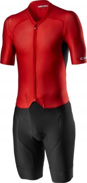 Castelli Sanremo 4.1 speed suit korte mouw zwart/rood heren