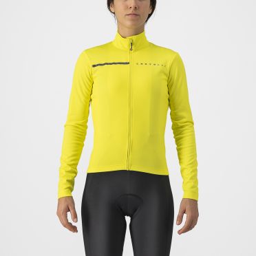 Castelli Sinergia 2 fietsshirt lange mouw geel dames