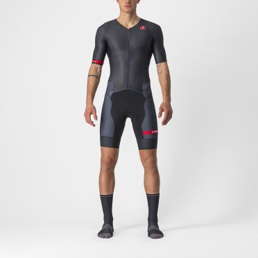 Castelli Free Sanremo 2 trisuit korte mouw zwart heren