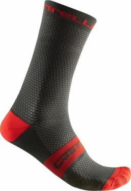 Castelli Superleggera T 18 fietsokken zwart/rood heren 