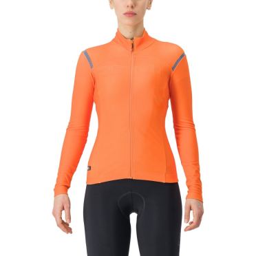 Castelli tutto nano RoS fietsshirt lange mouw oranje dames 