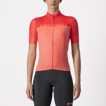 Castelli Velocissima korte mouw fietsshirt roze dames 