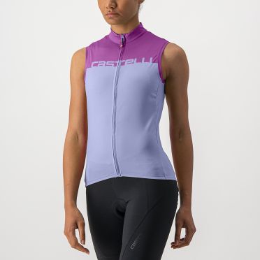 Castelli Velocissima mouwloos fietsshirt paars dames 