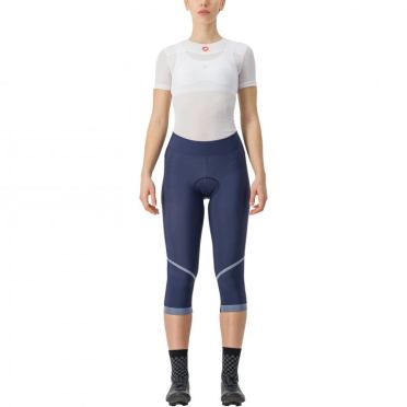 Castelli Velocissima Thermal fietsbroek driekwart blauw dames