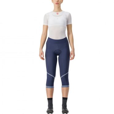 Castelli Velocissima Thermal fietsbroek driekwart blauw dames 