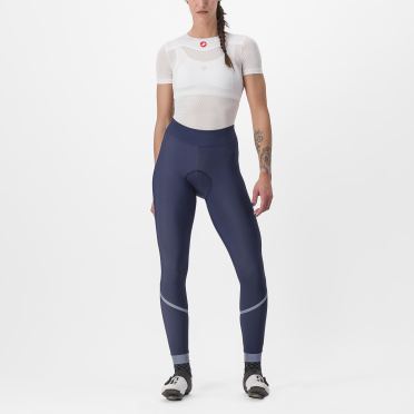 Castelli Velocissima Thermal fietsbroek lang blauw dames 