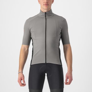 Castelli Perfetto RoS 2 Wind korte mouw fietsshirt grijs heren 