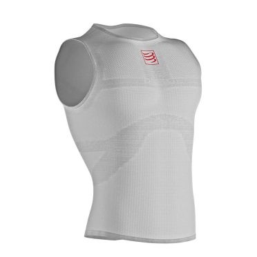 Compressport 3D thermo ultralight mouwloos ondershirt wit