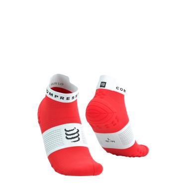 Compressport Pro racing v4.0 low hardloopsokken rood