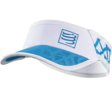 Compressport Ultralight hardloop visor wit/blauw