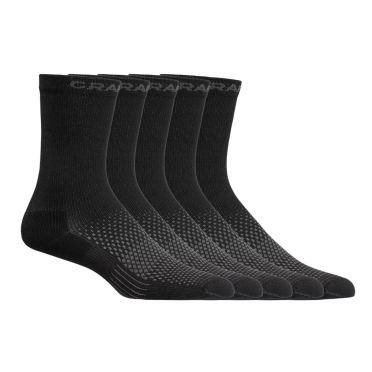 Craft Active High sokken 5-pack zwart unisex 