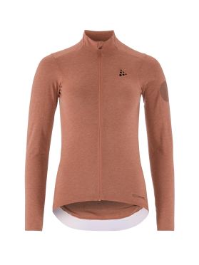 Craft Core Bike Essence Wool Jersey lange mouw oranje dames 