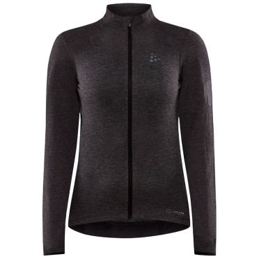 Craft Core Bike Essence Wool Jersey lange mouw zwart dames 