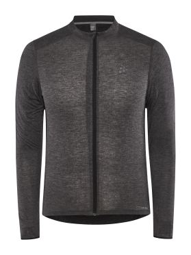 Craft Core Bike Essence Wool Jersey lange mouw zwart heren 