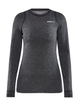 Craft Core Wool merino lange mouw ondershirt dames zwart 