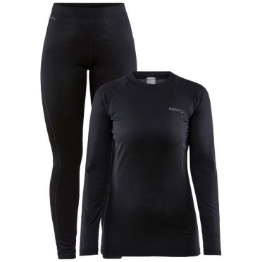 Craft Core warm thermo onderkleding set zwart dames 