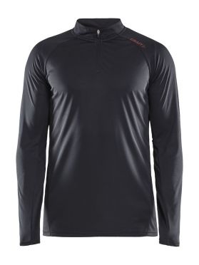 Craft Eaze Half Zip lange mouw hardloopshirt zwart heren 