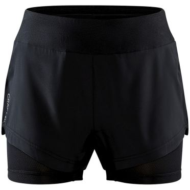 Craft Advanced Essence 2-in-1 stretch short zwart dames 