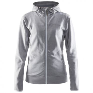 Craft Leisure vrijetijdsjack (met capuchon) lichtgrijs dames 