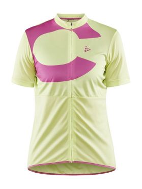Craft Core Endurance Logo fietsshirt korte mouw geel dames 