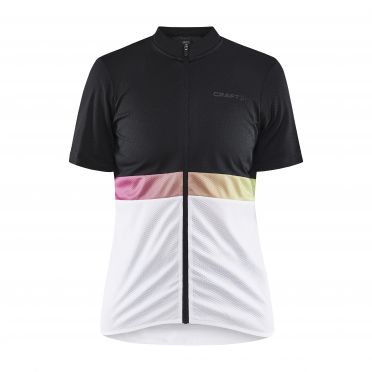 Craft Core endurance fietsshirt korte mouw zwart/wit dames 