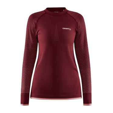 Craft Advanced Warm Fuseknit Intensity ondershirt lange mouw rood dames
