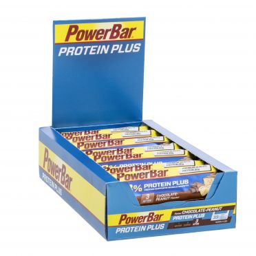 Powerbar Protein plus 33% bar chocolade pinda 10 x 90 gram