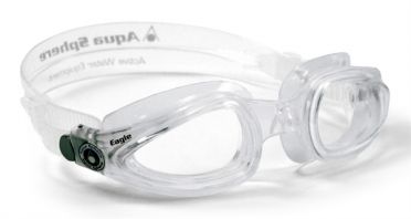 Aqua Sphere Eagle transparante lens zwembril zilver 