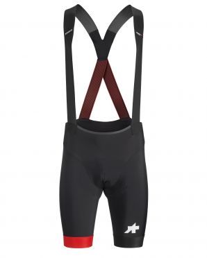 Assos S9 Equipe RS bibshort zwart/rood heren