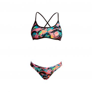 Funkita Crazy painter Tie down bikini set dames