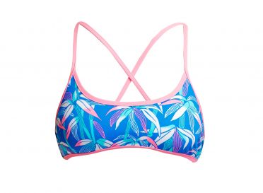 Funkita Boobam blue cross back top dames