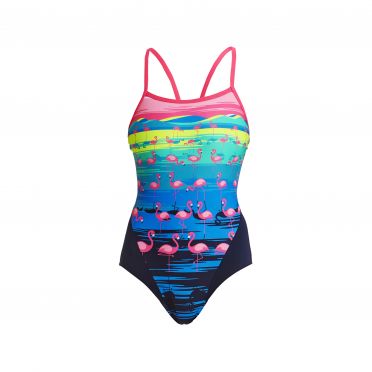 Funkita Flamingo flood single strap badpak dames
