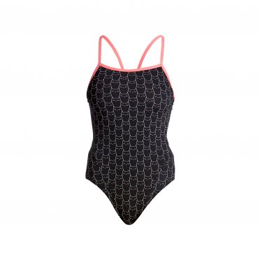 Funkita Night cat single strap badpak dames