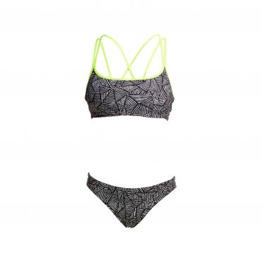 Funkita Black widow Criss cross sports bikini set dames