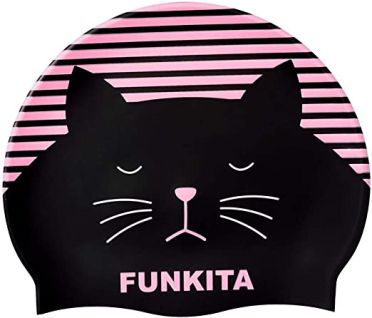 Funkita Crazy Cat siliconen badmuts roze