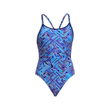 Funkita Blue Bits diamond back badpak dames 