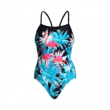 Funkita Flamingo Night single strap badpak dames 