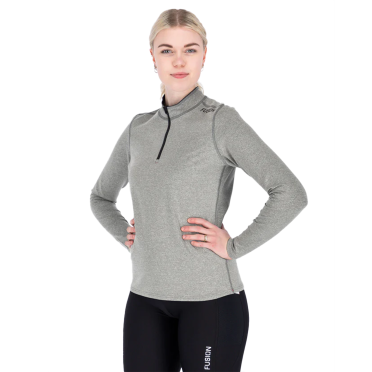 Fusion C3 Zip Neck lichtgrijs dames 