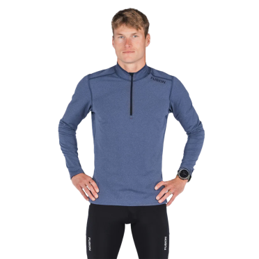 Fusion C3 Zip Neck blauw heren 