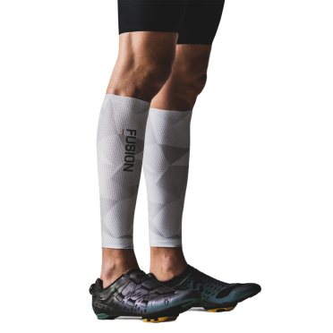 Fusion Tempo! Calf Sleeves wit/grijs Unisex 