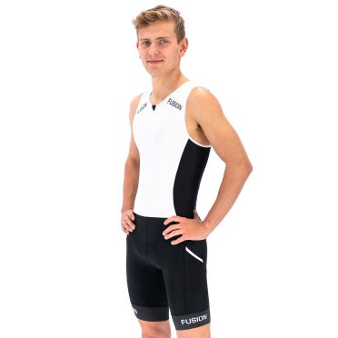 Fusion Multisport Suit mouwloos wit/zwart Unisex 