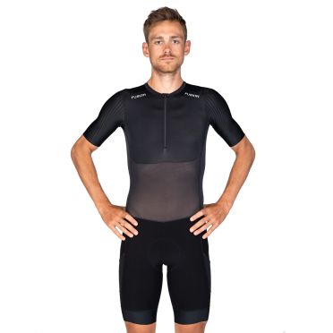 Fusion SLi Speed Suit korte mouw zwart Unisex 