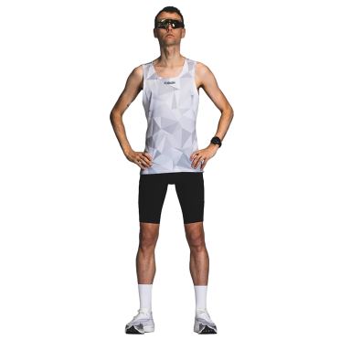 Fusion Tempo! Run Singlet wit/grijs heren 