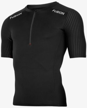 Fusion SLi Tri Top short sleeve zwart Unisex