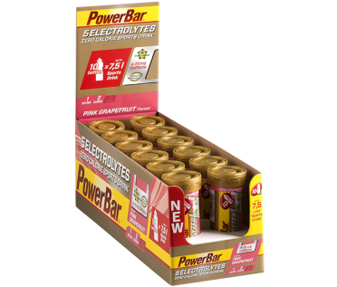 Powerbar Electrolyte tabs 12 x 10 tabletten roze grapefruit